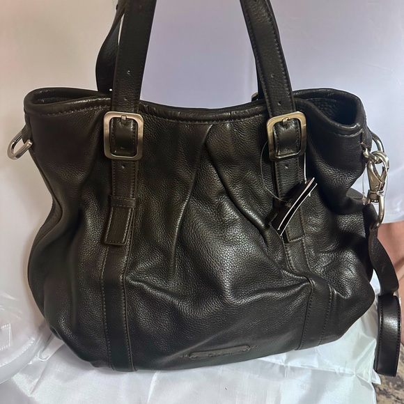 Beautiful black leather Cole Haan Convertible tote - Village Soft. NWT - Picture 1 of 10